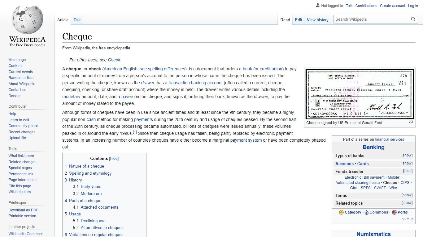 Cheque - Wikipedia